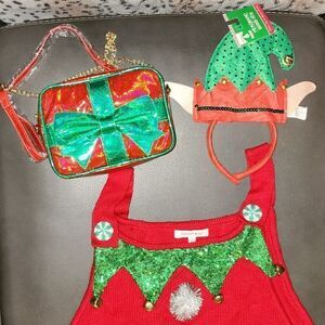 Xmas Romper/ Crossbody/ Headband